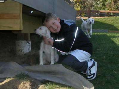 Josh and English Setter Pup